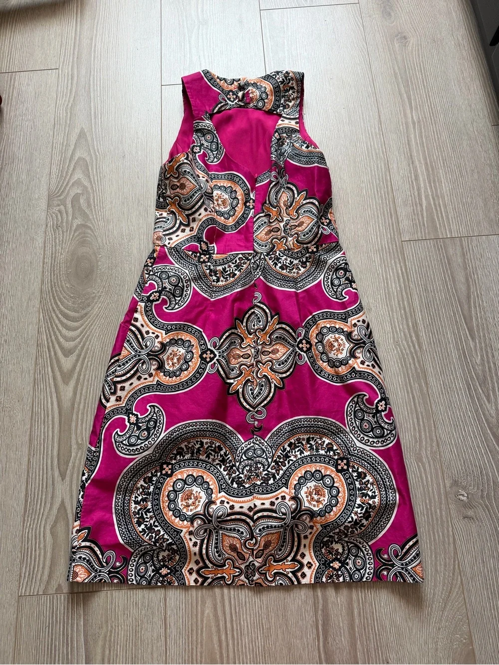 Moulinette Soeurs Anthropologie Geidi Paisley Print Sheath Dress Pink summer